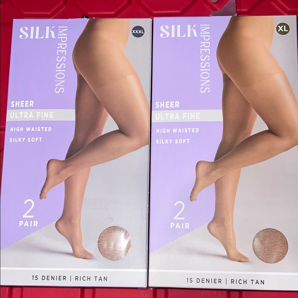 Silk Impressions Fine Sheer Pantyhose for Women, 15 Denier Ultra Sheer, 2-Pack
